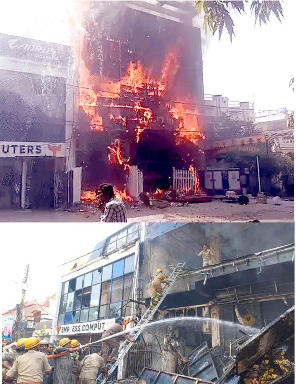 Massive fire at a Lucknow coaching center 18 dead PM Modi announces compensation for the victims families